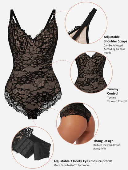 Allure Lace Thong Bodysuit