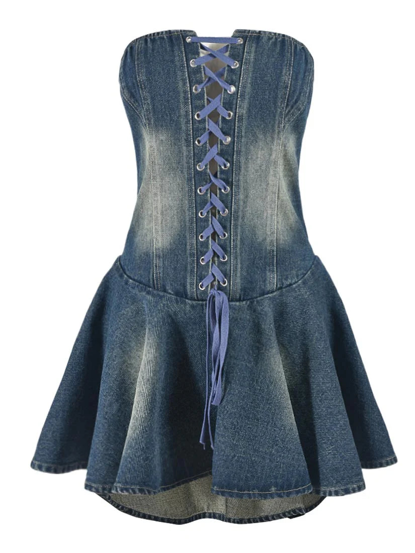 Olivia Mini Denim Dress