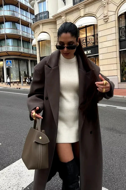 Hana Oversized Brown Coat