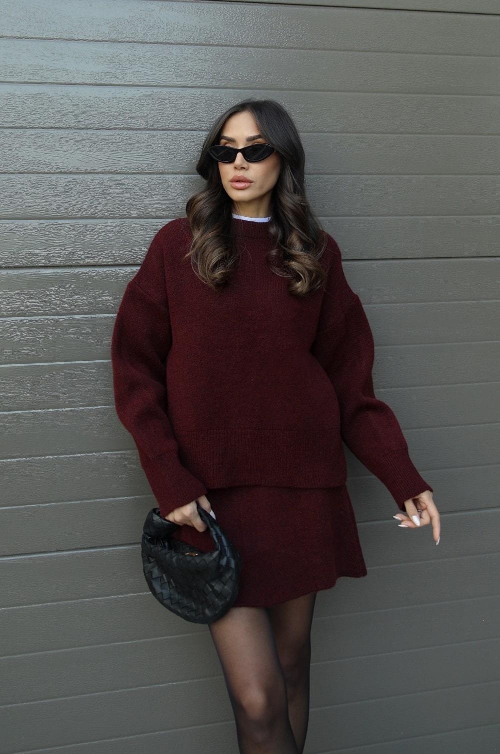 Cozy Knit Skirt Set