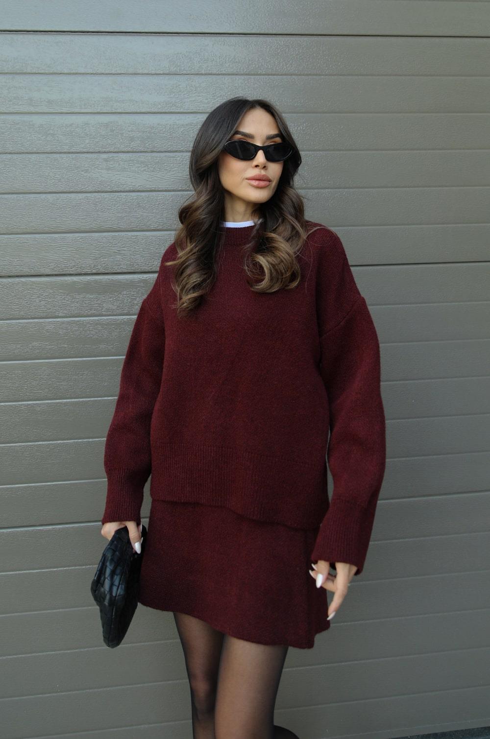 Cozy Knit Skirt Set