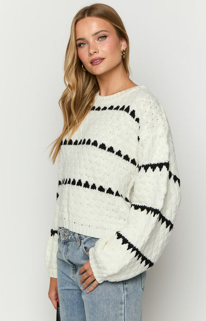 Holly Heart Stripe Sweater